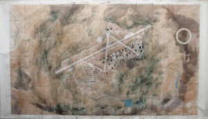 Bentwaters Airfield - Mixed media on paper - 10ft x 5ft